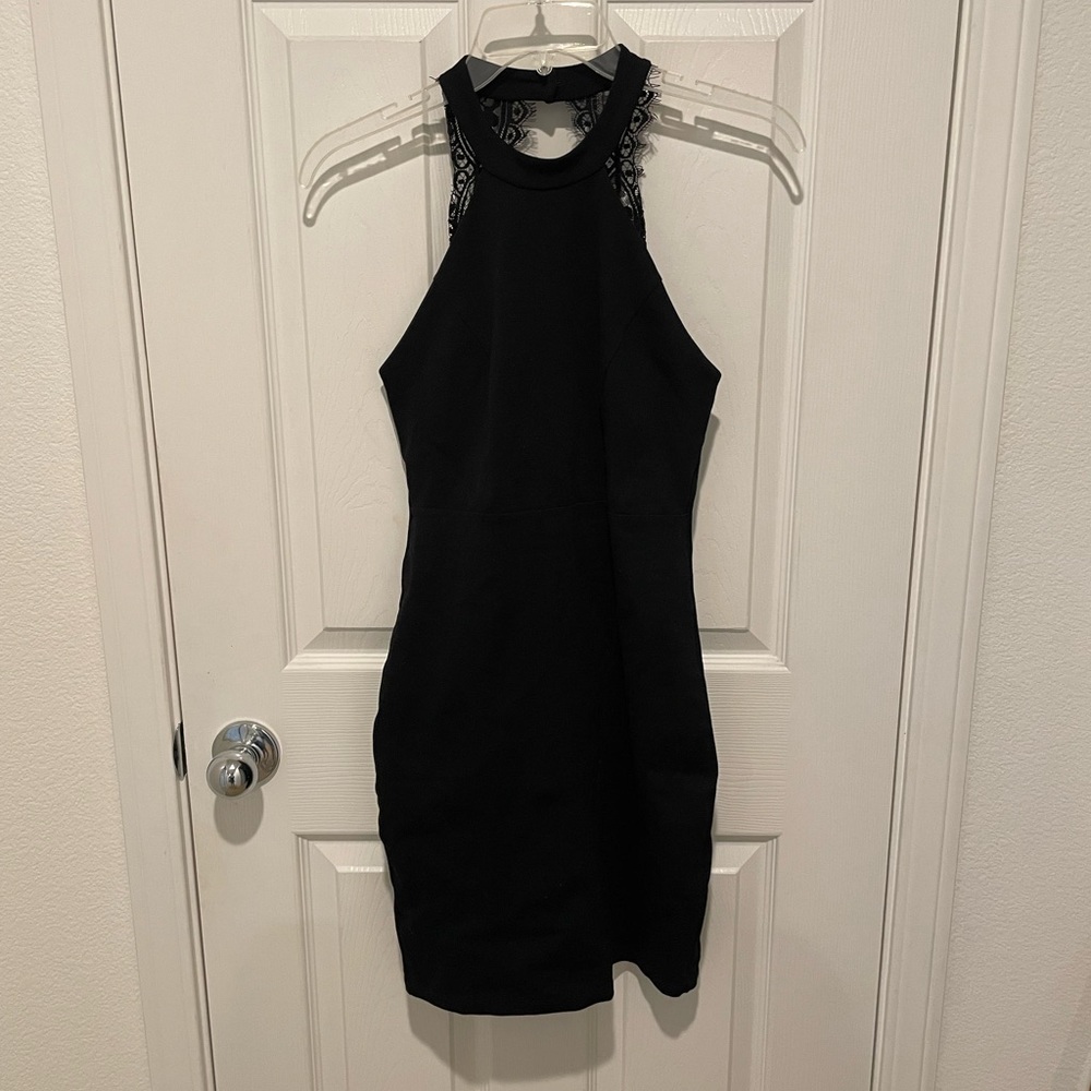 Lulu’s - Endlessly Alluring - Black Lace Bodycon Dress - Small